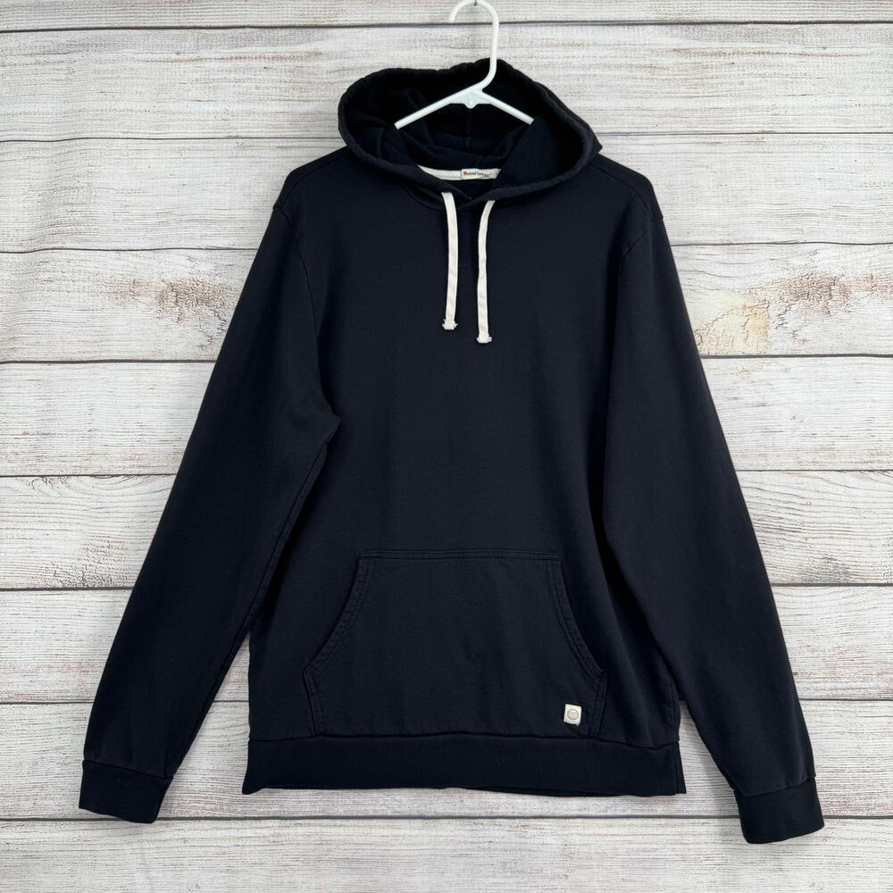 Marine Layer Sunset Pullover Hoodie Sweatshirt Mens Large Black Stretch